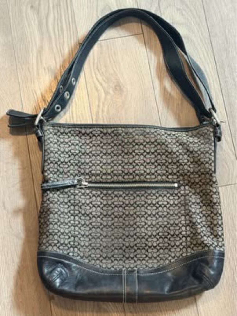 Coach Signature Jacquard Hobo Bag
